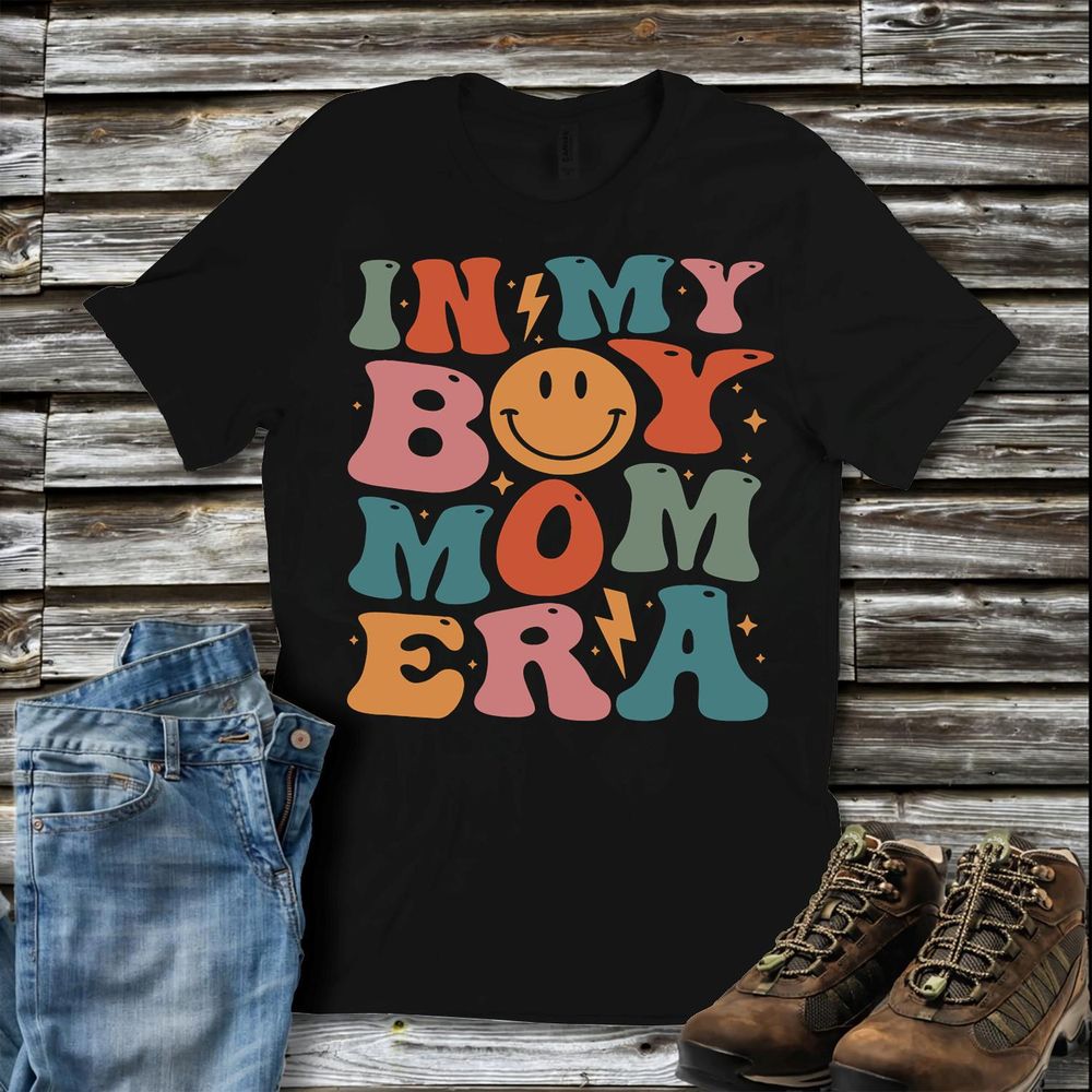 In My Boy Mom Era Shirt Unisex Standard T-Shirt black s