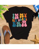 In My 5th Grade Era Back To School First Day Teacher Groovy Shirt Unisex Standard T-Shirt black s